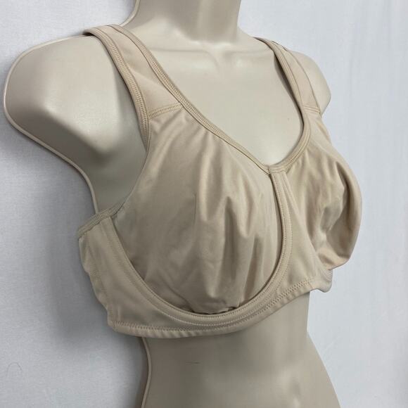Syrokan Max Control Sports Bra High Impact Size 40C Underwire Beige Style A227 - Picture 2 of 12